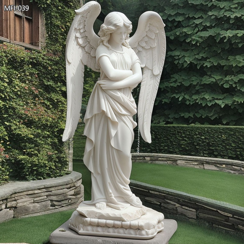 White Garden Marble Angel Statues for Sale