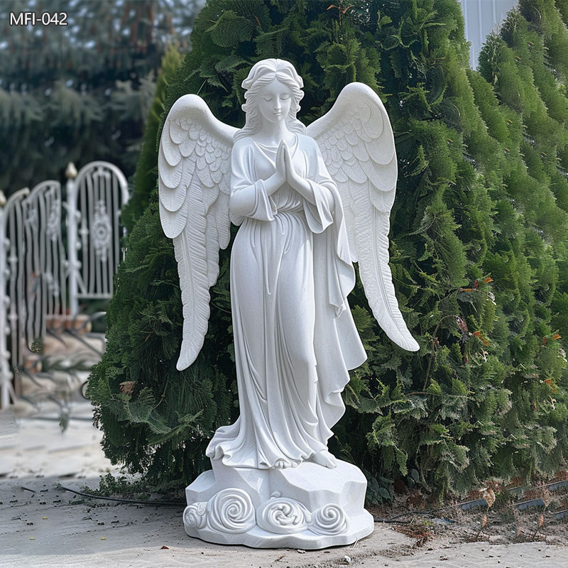 White Marble Large Garden Angel Statues for Sale