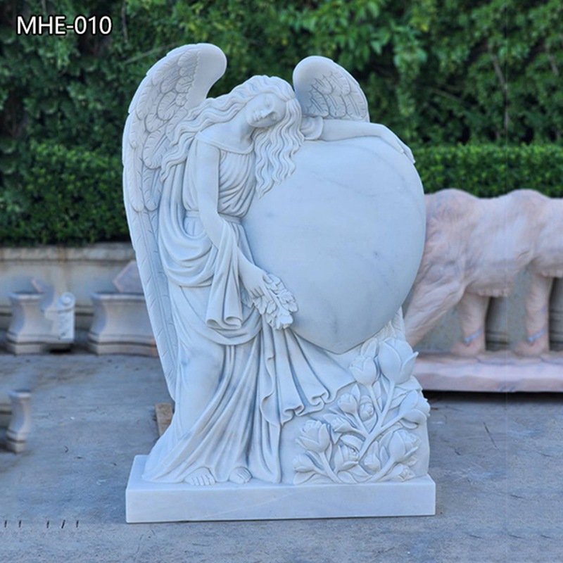 White Marble Angel Memorial Headstones for Sale
