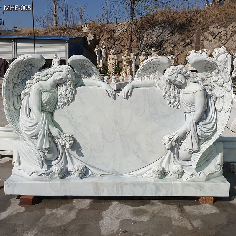 White Marble Crying Angel Headstone for Sale