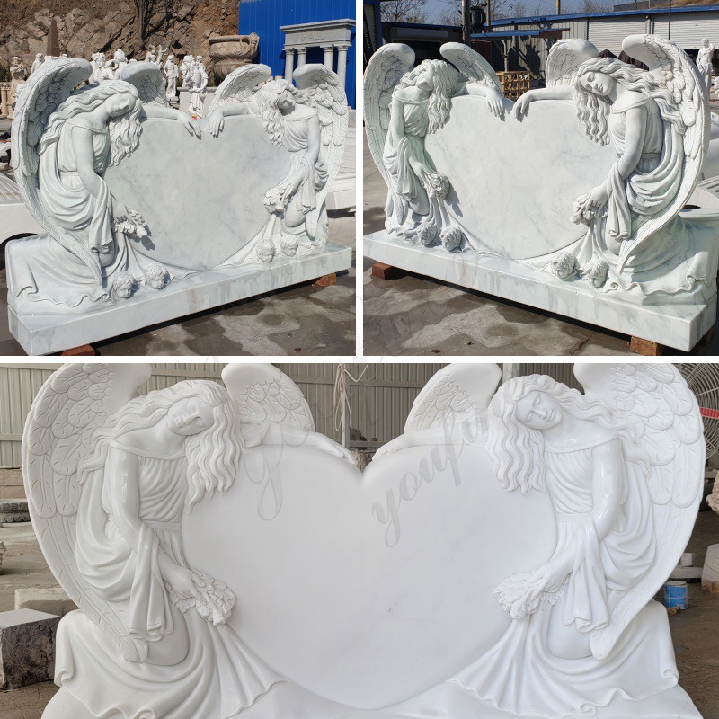 Marble Crying Angel Headstone (2)