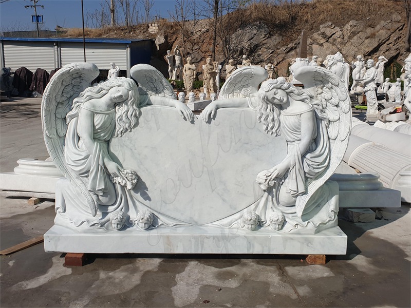 Marble Crying Angel Headstone (3)