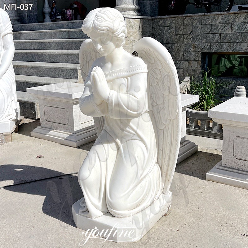 kneeling praying angel statue (2)